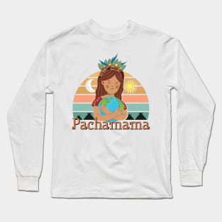 Pachamama Earth Mother Incan God Spiritual Environmentalist Long Sleeve T-Shirt